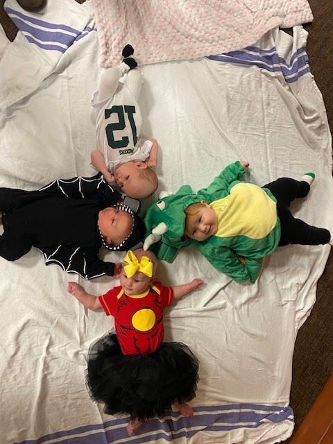 babies in Halloween costumes
